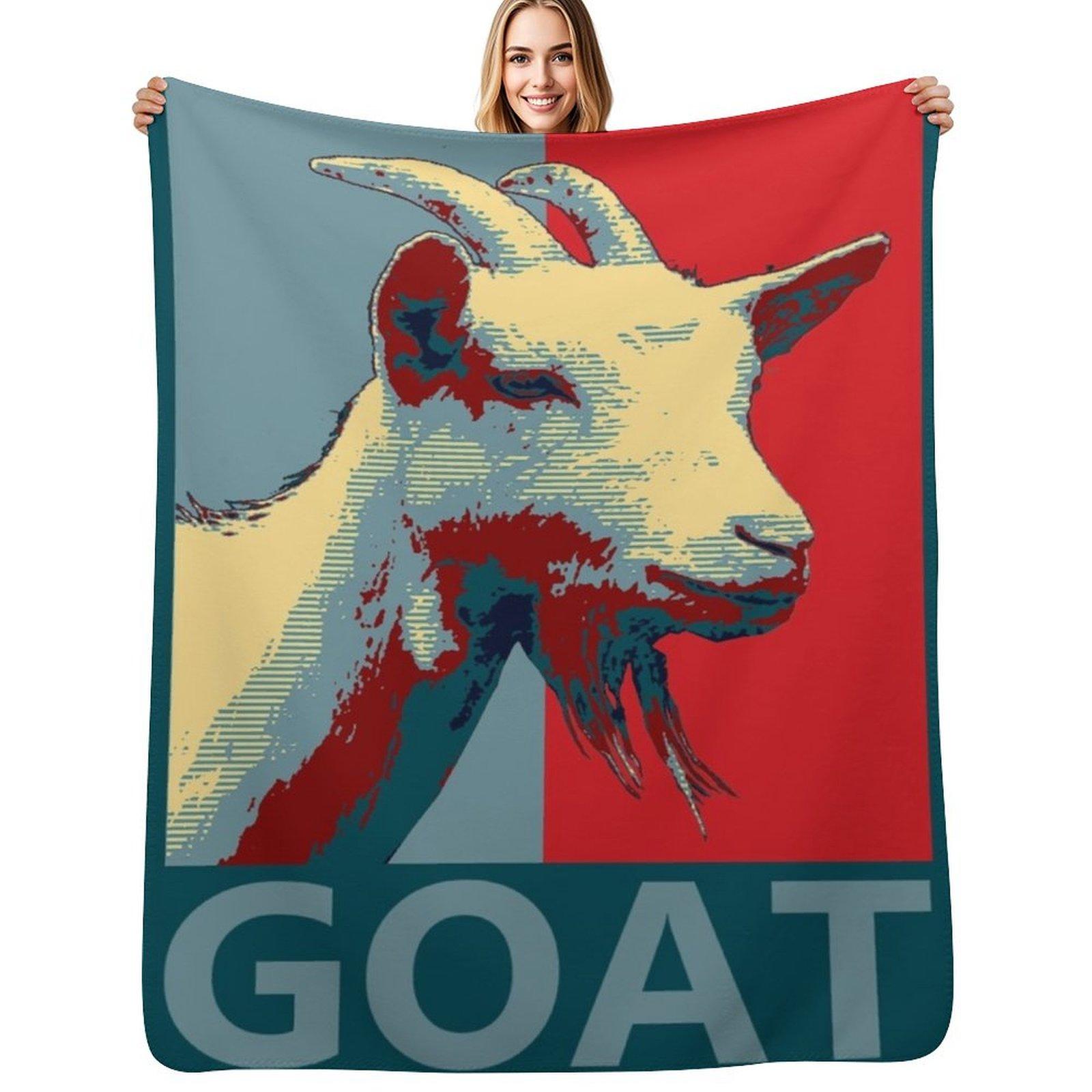 GOAT Throw Blanket Soft Cozy Blanket for Pet Kids Adults 102x76cm(40x30in)