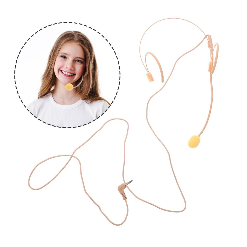 ERINGOGO Kids Singing Headset Microphone Lip Sync Flexible Lightweight Comfortable for School Events Stage Performances
