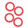 4Pcs 10 Inch ATV Wheel Trim Hub Protection Decor Rim Cap Plastic Scratch Proof Sporty Look for Go Kart Red
