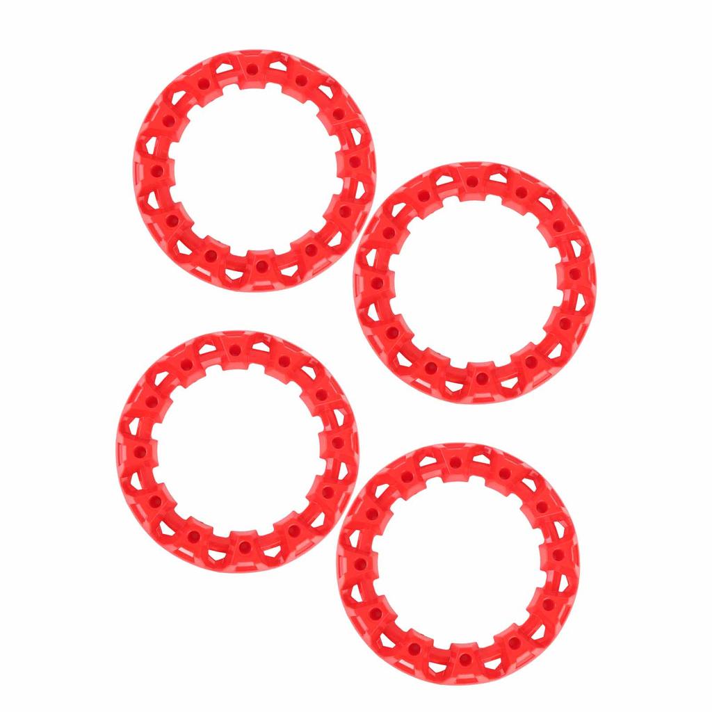 4Pcs 10 Inch ATV Wheel Trim Hub Protection Decor Rim Cap Plastic Scratch Proof Sporty Look for Go Kart Red