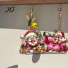Humorous Bag Accessory for Gifts 12Pcs Funny Old Women Christmas Tree Ornaments, 2D Flat Acrylic Cartoon Grandma Cute Charms DIY Crafts Hanging