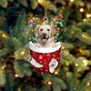 Festival Dog Hanging Charm Acrylic Dog Pendant Christmas Decoration Hanging Dog Ornament for Tree Adornment