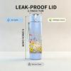 1 Pezzo Bouquet di Margherite e Fiori di Campo Acquerello 750ml Plastica Colorata Borraccia Sportiva Tappo a Vite Anti-perdita con Cannuccia Pieghevole Adatta per Sport, Ufficio, Uso Domestico