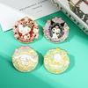Cute Soft Moe Pacha Dog Metal Badge Kulomi Sanrio Premium Sense Medallion Brooch