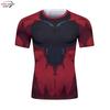 Mens Slim Fit Short Sleeve T-Shirt With 3D Print Quick-Dry Athletic Top Running Casual Sport