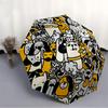 1pc Doodle Dogs Automatic Open/Close Umbrella Compact Folding Umbrella, All-Season Portable Umbrella for Women/Men123