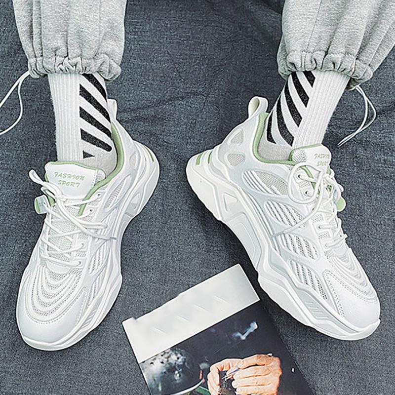 Men's Trendy Fashion Sneakers Waterproof and Odor-resistant Student Daddy Shoes Korean Casual Running Shoes