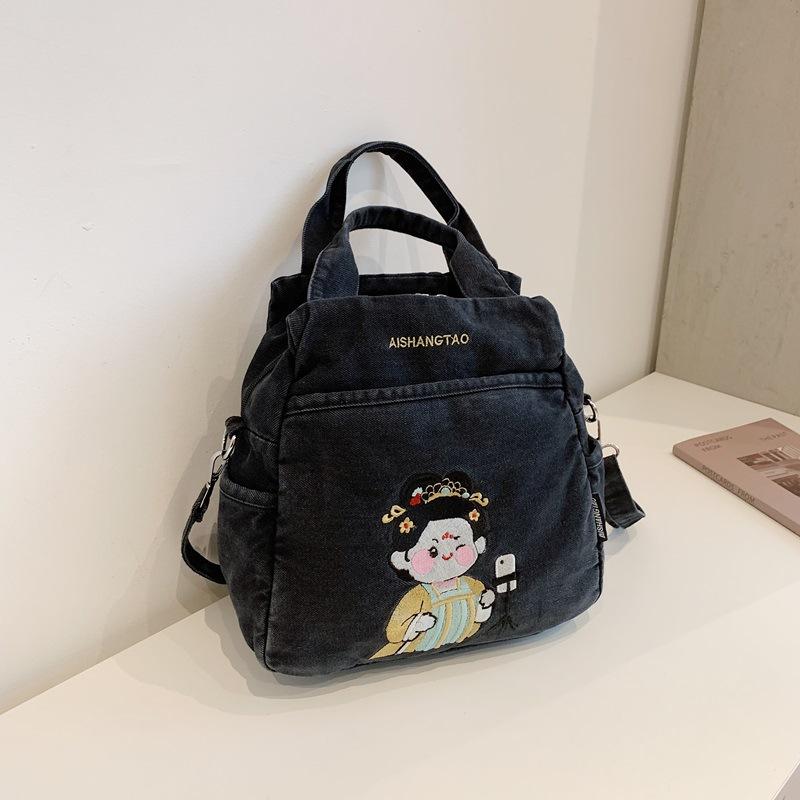 Handbag Casual and Cute Student Backpack Large Capacity for Commuting Multi-functional Double Shoulder Bag