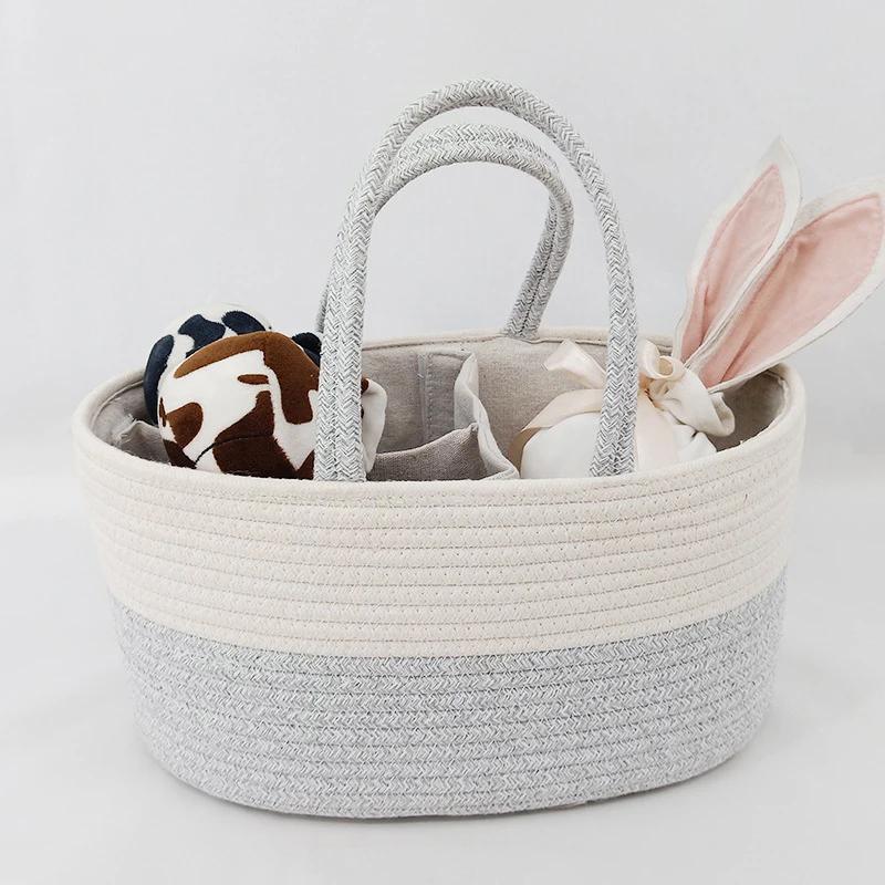 Multifunctional Travel Out Portable Mommy Bag Cotton Rope Diaper Bag Handbag Baby Products Organizer Basket