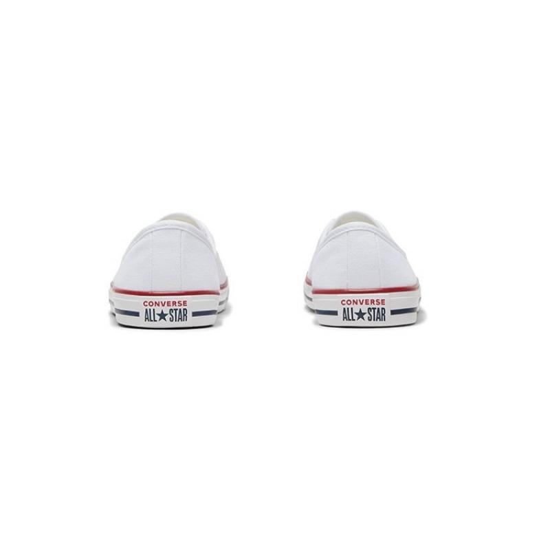 Converse Chuck Taylor All Star Dentelle Ballet Chaussures Basses en Toile pour Femme Confort Polyvalent Blanc 566774C
