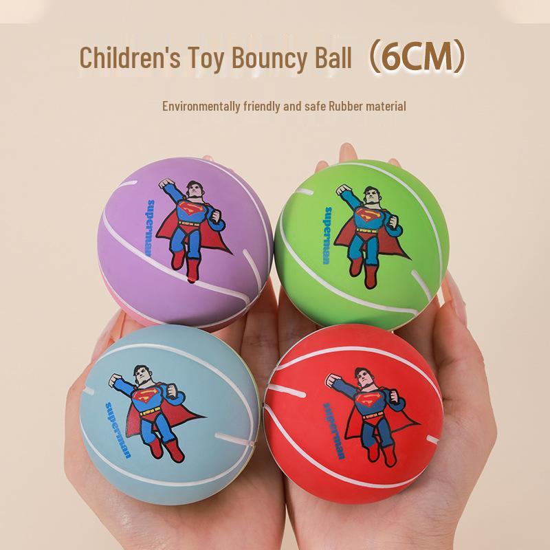 6cm Mini High Elastic Rubber Ball for Kids - Grip & Bounce Football/Basketball for Kindergarten