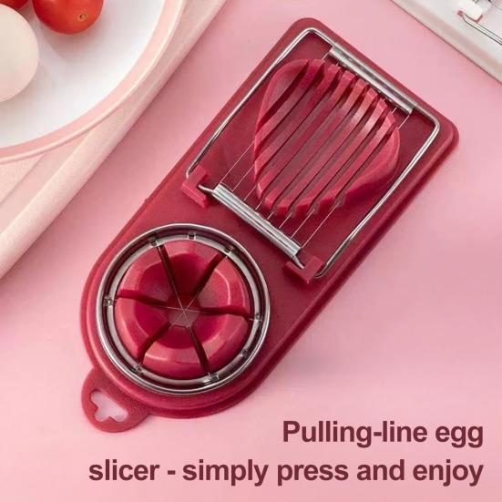 Stainless Steel Egg Slicer Egg Separator Tool for Hard Boiled Eggs & Century Eggs Multifunctional Egg Separators Kitchen Gadget
