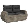 Vidaxl 5-Cz. Garden Lounge Set, Cushions, Grey PE Rattan