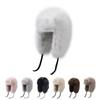 New winter silver silk plush hat thickened thermal hat cold-proof fluffy hat autumn and winter imitation fox hair showing small face hat