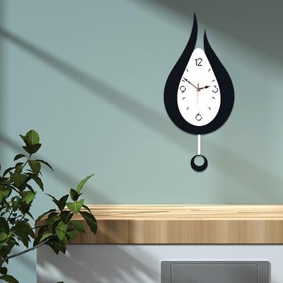 Cartoon Wassertropfen Schwingende Wanduhr Wohnzimmer Kreative Uhr Mode Europäische Leise Quarzuhr