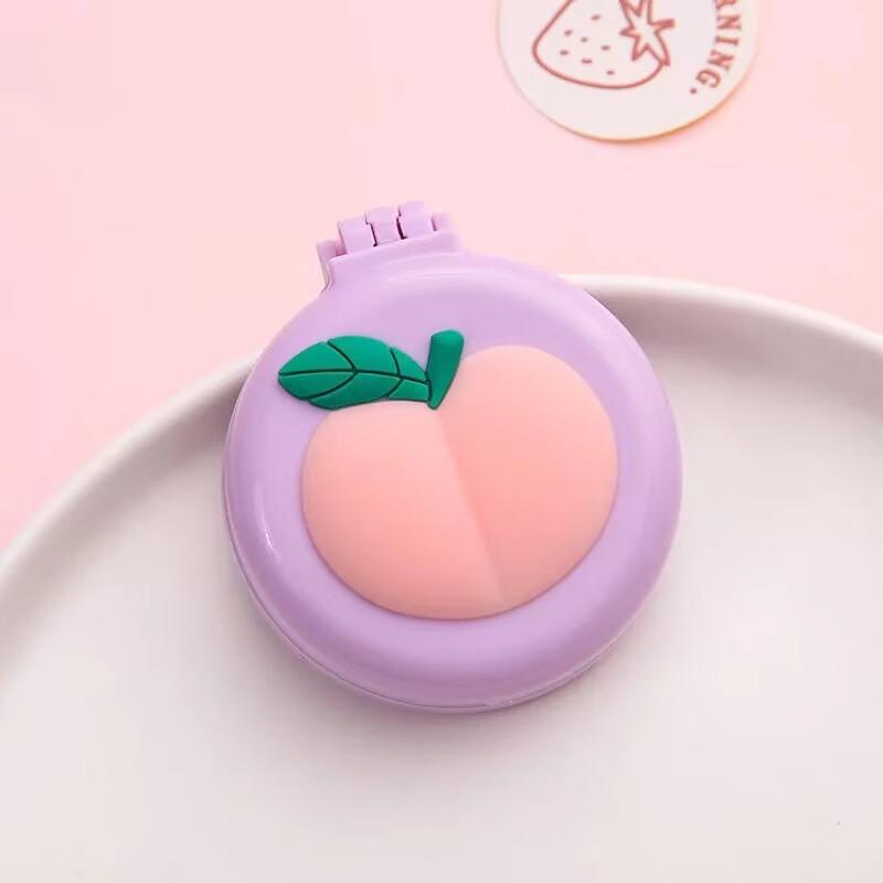 Sinle Cartoon Mini Foldable Air Cushion Comb with Mirror