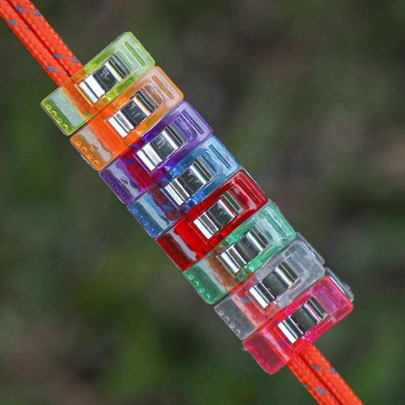 50 ks Víceúčelové šicí klipy Barevné vazební klipy Plastové řemeslné prošívací klipy Řemeslné svorky Šicí klipy Průhledné barvy