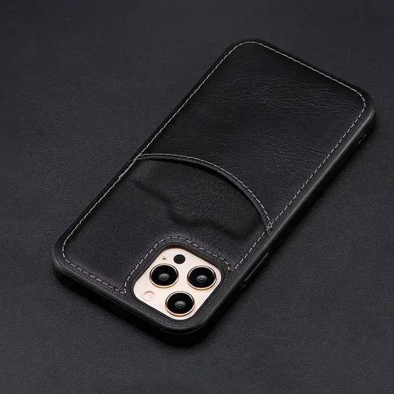 Luxury Leather Case For iPhone 16 Pro Max 17 16E 15 14 13 12 Mini 11 Pro XR X XS Max 7 8 Plus SE 3 Card Slot Mobile Phone Cover