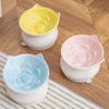 Ceramic Tall Footed Slow Eating To Prevent Choking Pet Bowls, Anti Overturning Oblique Mouth, Neck Protection, Dog Cat Bowl, 1Pc
