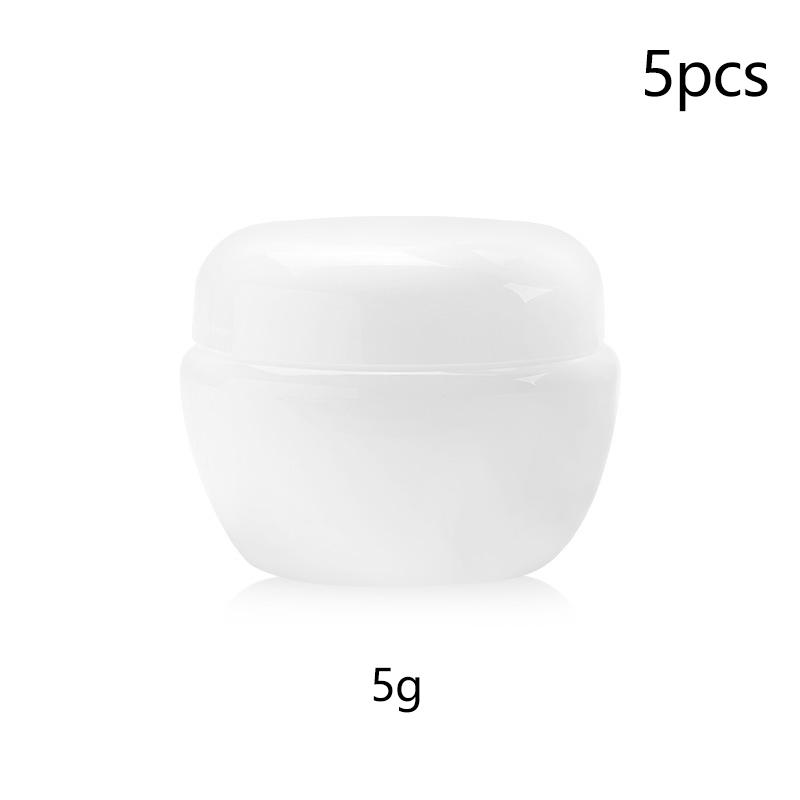 5Pcs Plastic Face Cream Sample Travel Containers 5G 10G 20G 30G Empty Jars Sample Cosmetic Jar Makeup Pots With Inner Lid