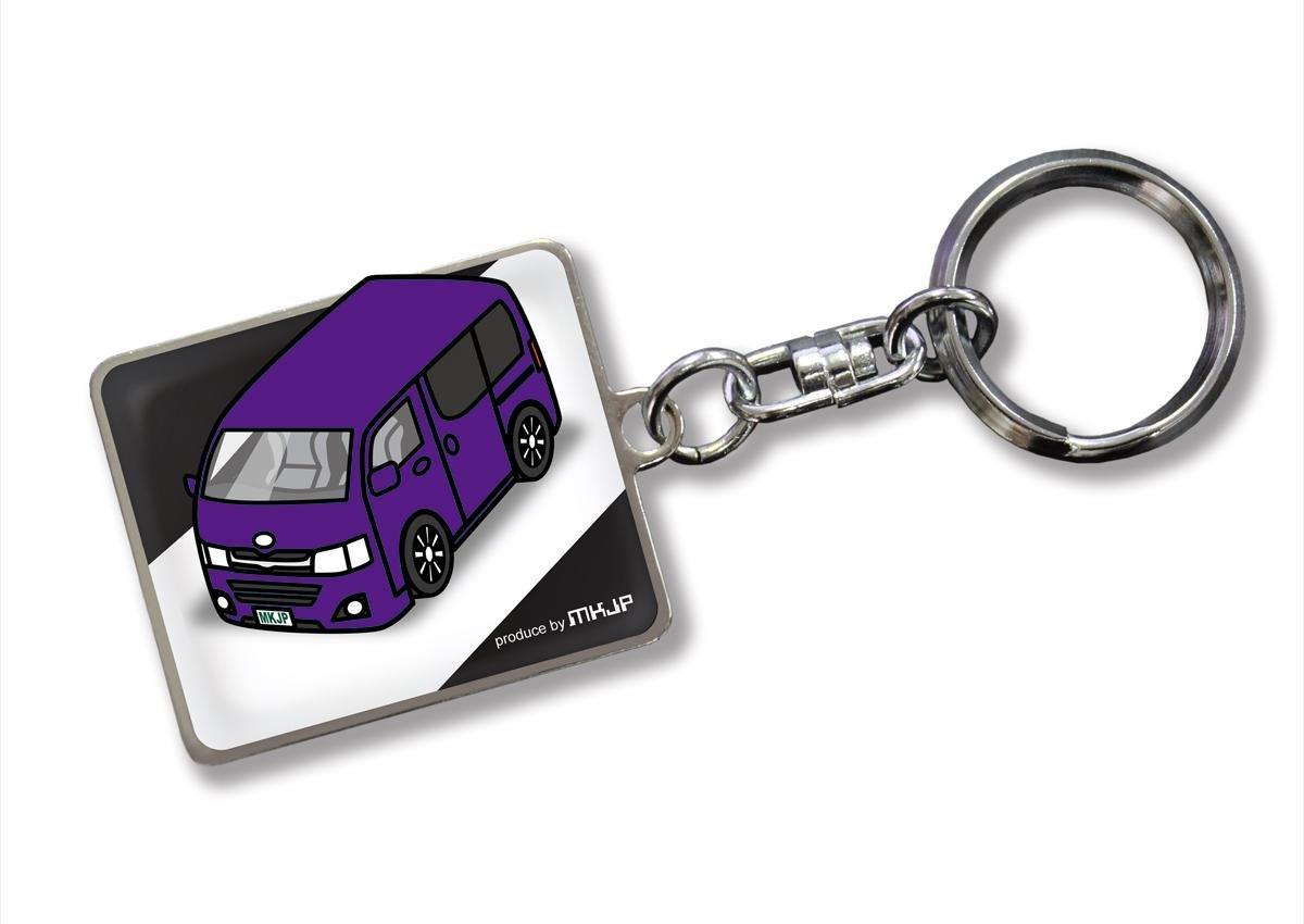 

MKJP Custom Keychain, Hiace THR200V Late Base: Black, Base: Black Car Color: Purple чёрный