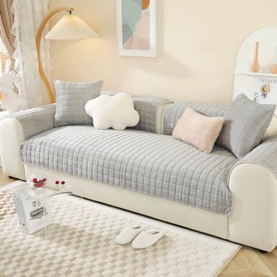 Cuscino Divano Inverno Tinta Unita Peluche Antiscivolo Semplice Moderno Cuscino Tessuto Copridivano Copridivano Asciugamano