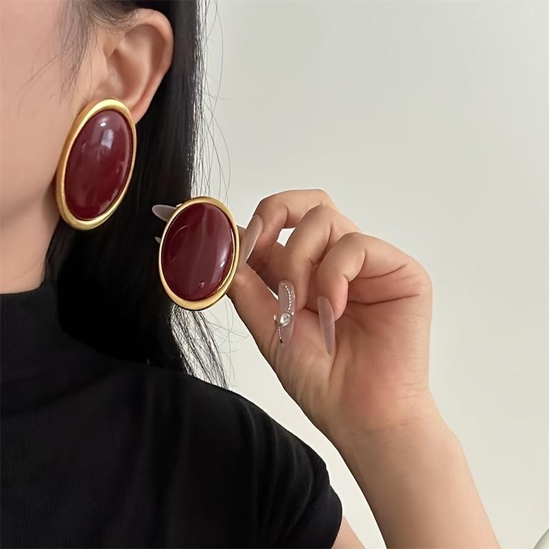 Trendige übergroße ovale Ohrringe für Damen Perfekt für Musikfestivals, Nachtclubs, Strandurlaube und Feiertagsfeiern