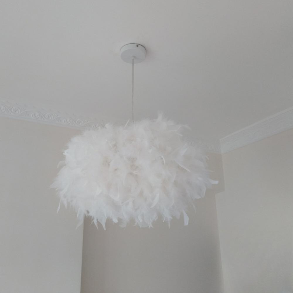 Mordern Feather LED Pendant Light Chandelier for Living Room Bedroom Restaurant Ceiling Droplight Lamp Hanging Indoor Lighting