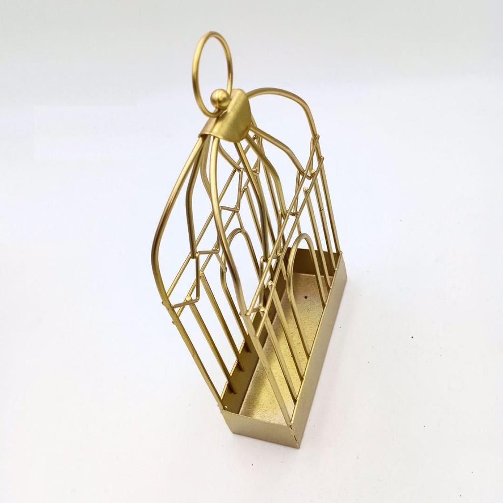 European Style Golden Wrought Iron Birdcage Mosquito Coil Holder - Creative Windproof Retro Design