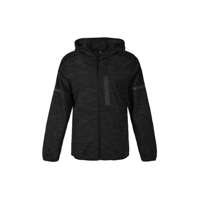 Solid Color Striped Hooded Zip Jacket Women Jackets DU9735