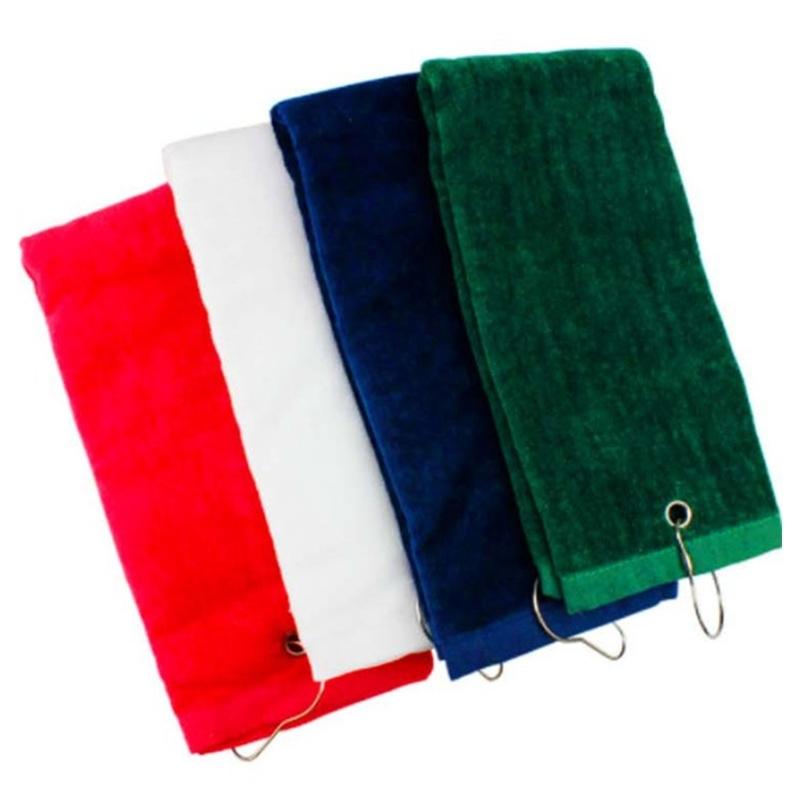 Golfs Towel Soft Cotton Wipe Cleaner Golfs Head Cleaning Cloth with Carabiner Buckle Hook Clip Golfs Club Wiping Cloth