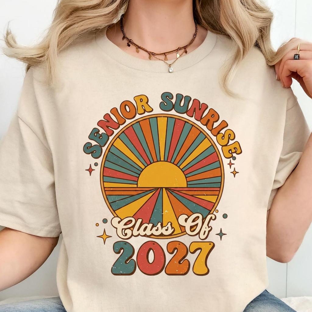 2027 senior Sunrise shirts, senior gift, senior shirt, freshly graduated, senior Sunrise 2027, cool graduation gifts tee