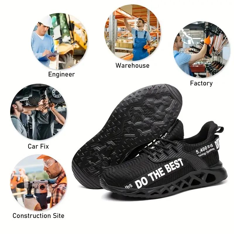 Veiligheidsschoenen met stalen neus Werkschoenen Heren Veiligheidswerklaarzen Ademende Sport Veiligheidsschoenen anti-smash Anti-perforatie Mijnlaarzen