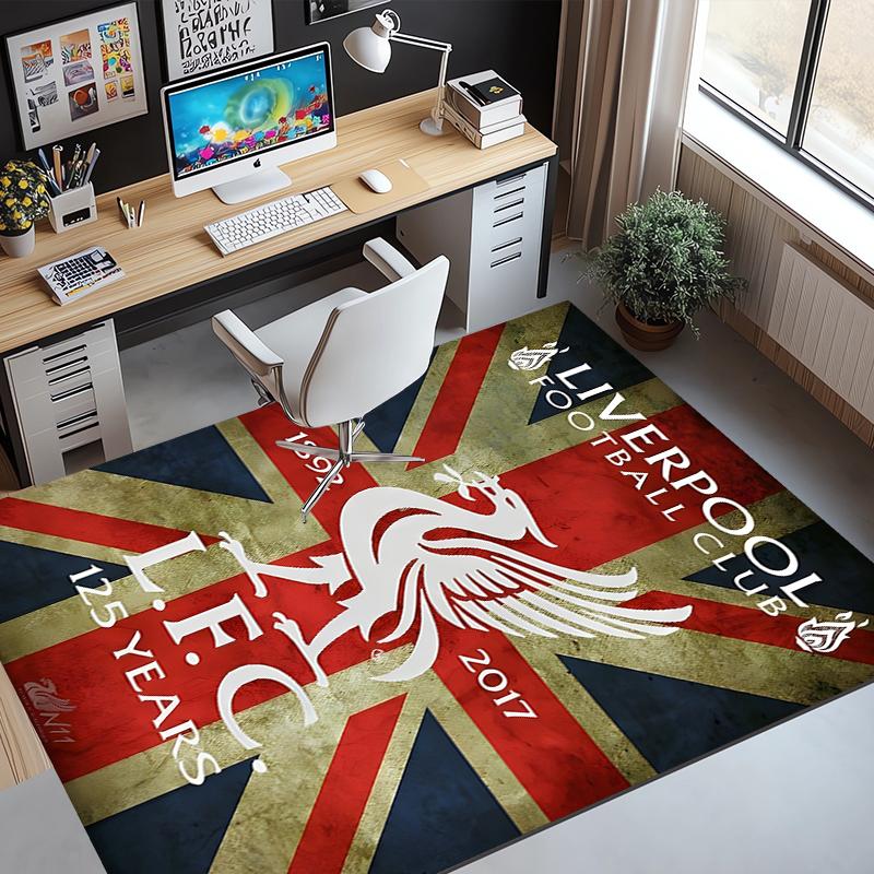 Football Club Pattern Rug, Indoor/Outdoor Mat, for Picnic, Gameroom, Bedroom, Office, Living Room, Home Decor Carpet, Birthday Gift