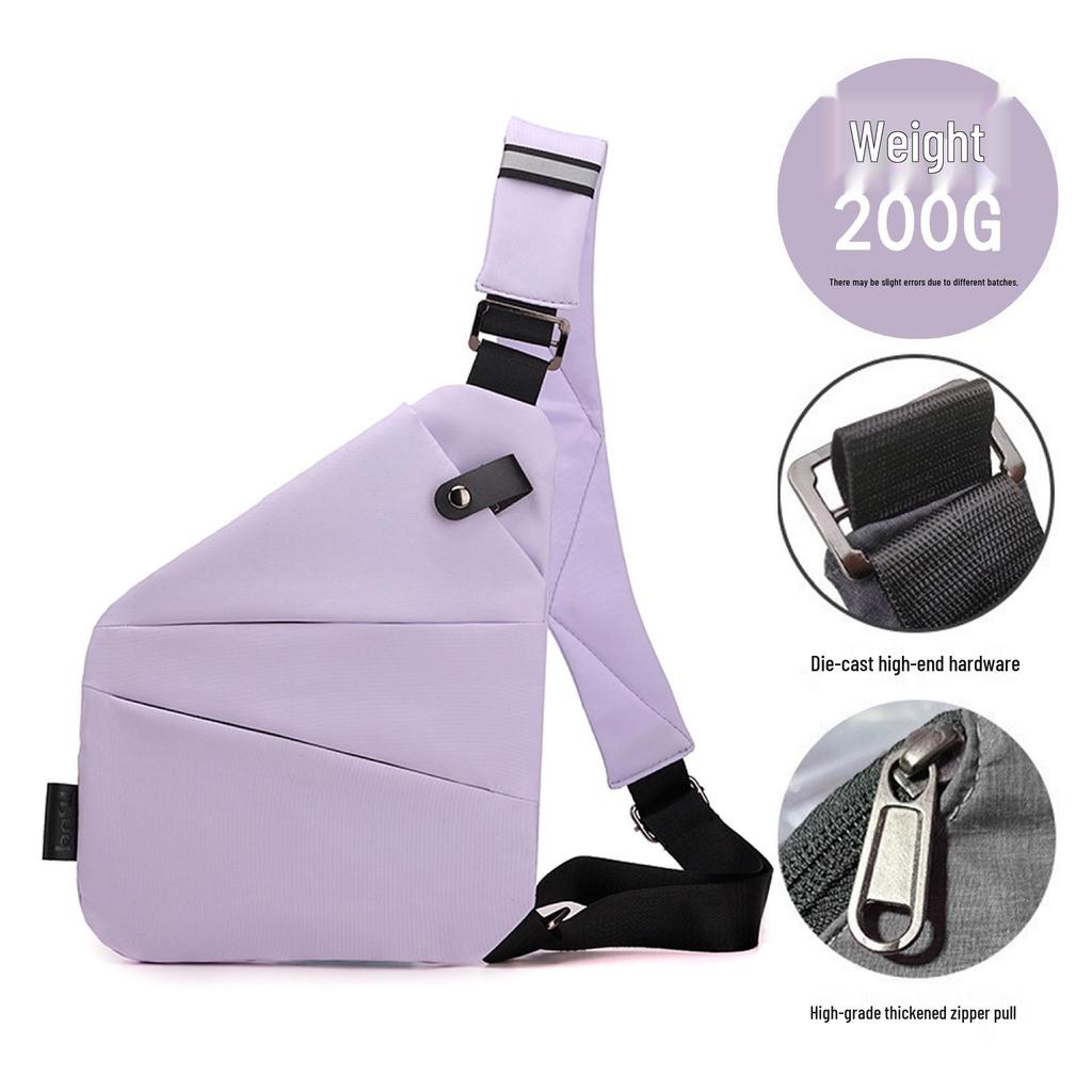 Borsa a tracolla pettorale antifurto per uomo e donna - Zaino da viaggio elegante e sicuro