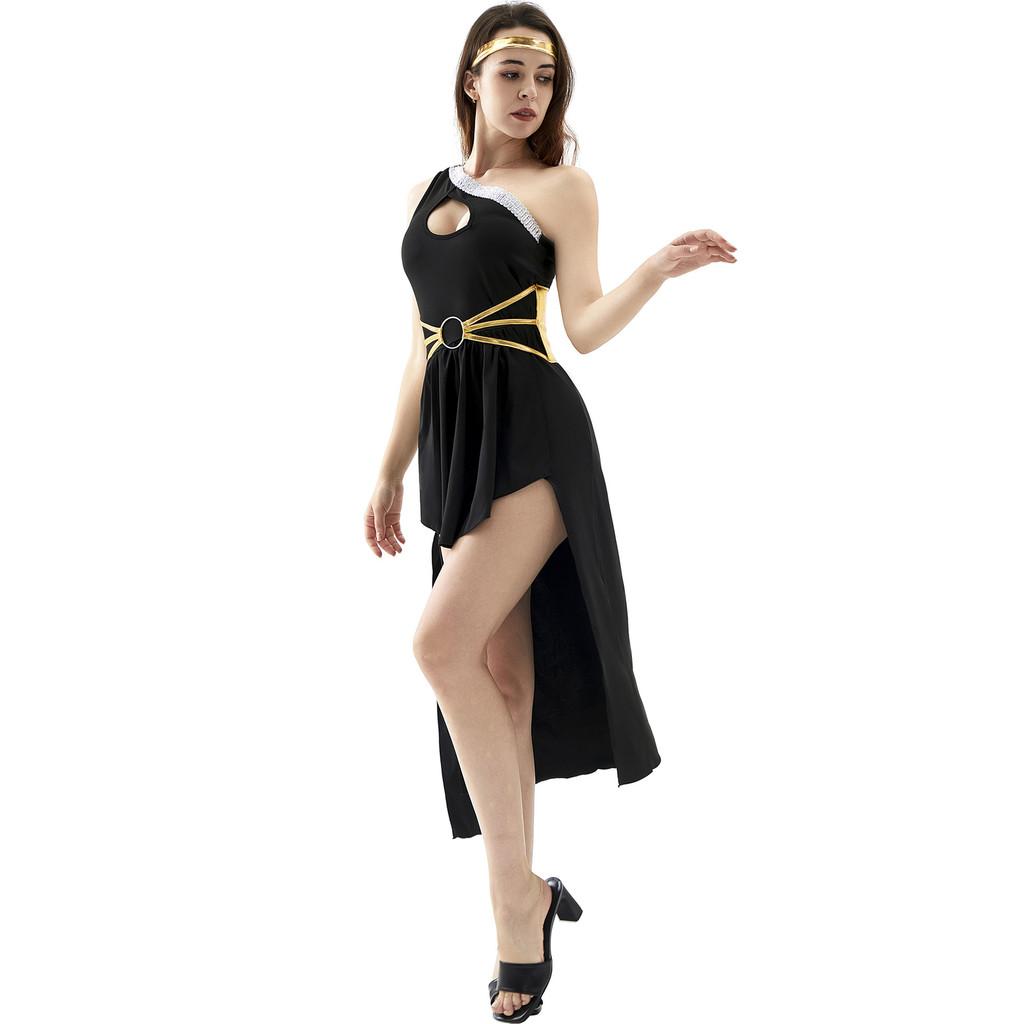 Středověký kostým bohyně Athény pro ženy se spandexem pro Halloweenskou Cosplay párty