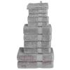 12 piece Premium Towel Set SOLUND Grey 600 g m²
