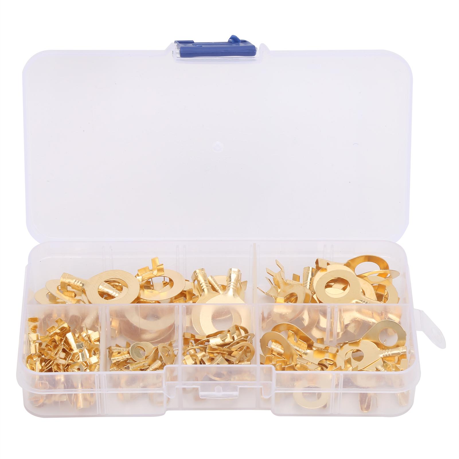 

150Pcs Lug Terminal Brass NonInsulated Cold Crimping Wire Cable Connectors