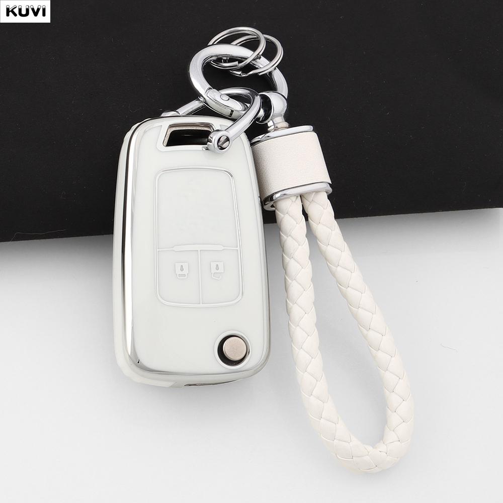 2 Buttons Tpu Shell For Chevrolet Cruze Aveo Trax Sail Malibu For Opel Vauxhall Astra Corsa Meriva Insignia Car Key Case Cover