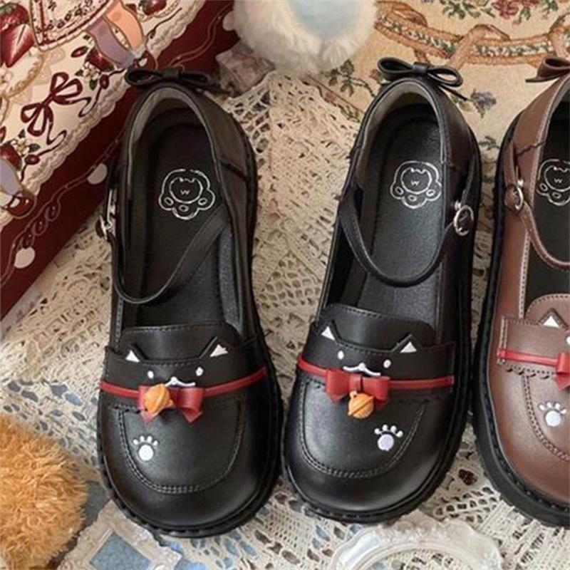 British style female Japanese soft girl jk small leather shoes cute college Mary Jane Lolita shoes 2025 new one-word buckle shoes
