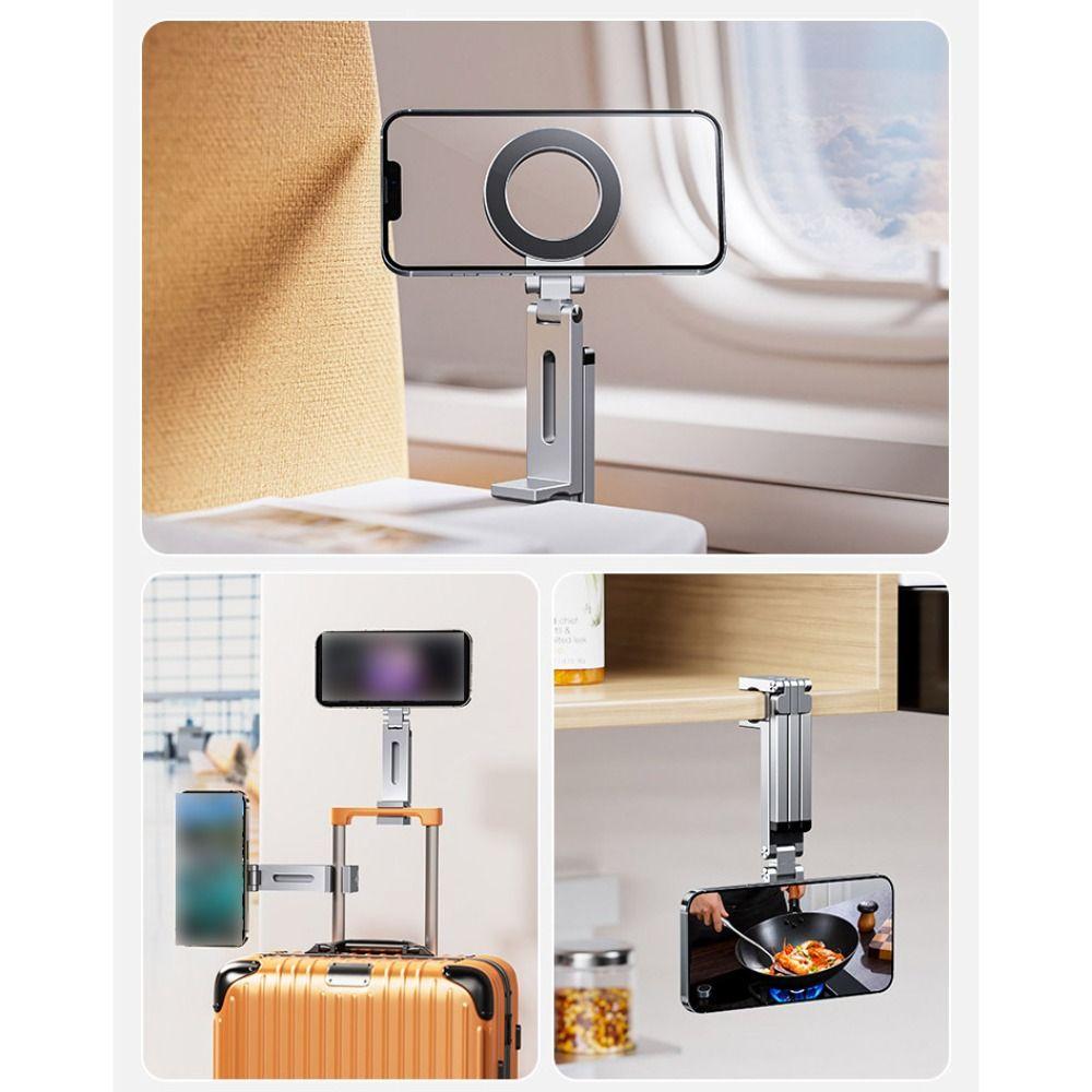 Strong Adsorption Phone Tripod Angle Adjustable Phone Handle Creative Magnetic Phone Holder  Vlog