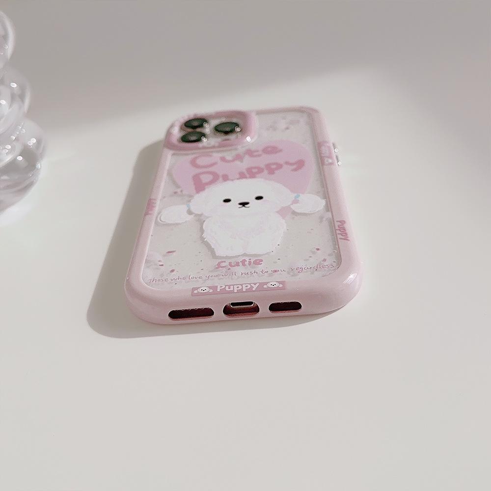 Applicable iPhone16Super cute loving puppy15Mobile phone shell for iphone17ProMax Magnetic Attraction14Acrylic12Hard