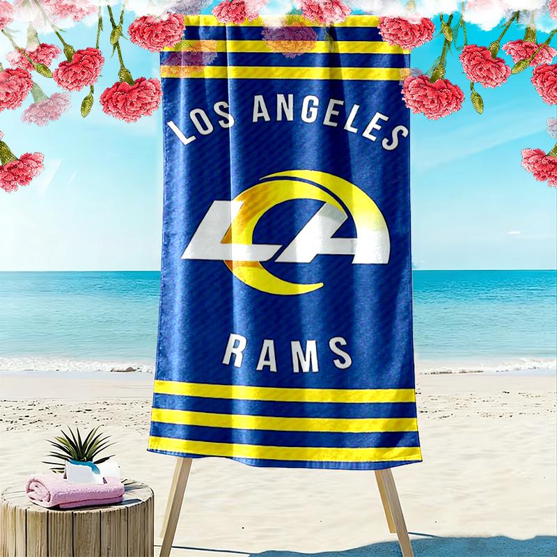 Los Angeles Rams print Quick Dry Beach Towel Microfiber Absorbent Portable Travel Swimming Towel
