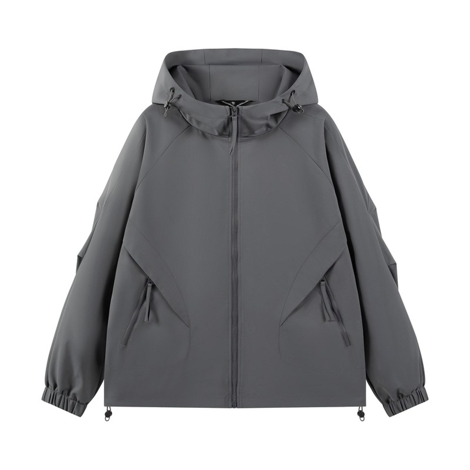 

Мужская водонепроницаемая универсальная куртка с капюшоном, свободная повседневная уличная ветровка XL
