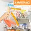 10 Pack Dishwasher Safe Reble Bags, Leakproof Reble Freezer Bags, BPA Free Food Storage Bags for Lunch Marinate Food Travel - 3 Gallon 3 Snack 4