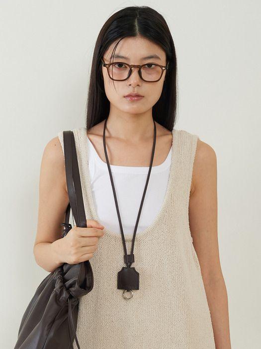 

fromwhere Ожерелье-брелок Коричневый Brown