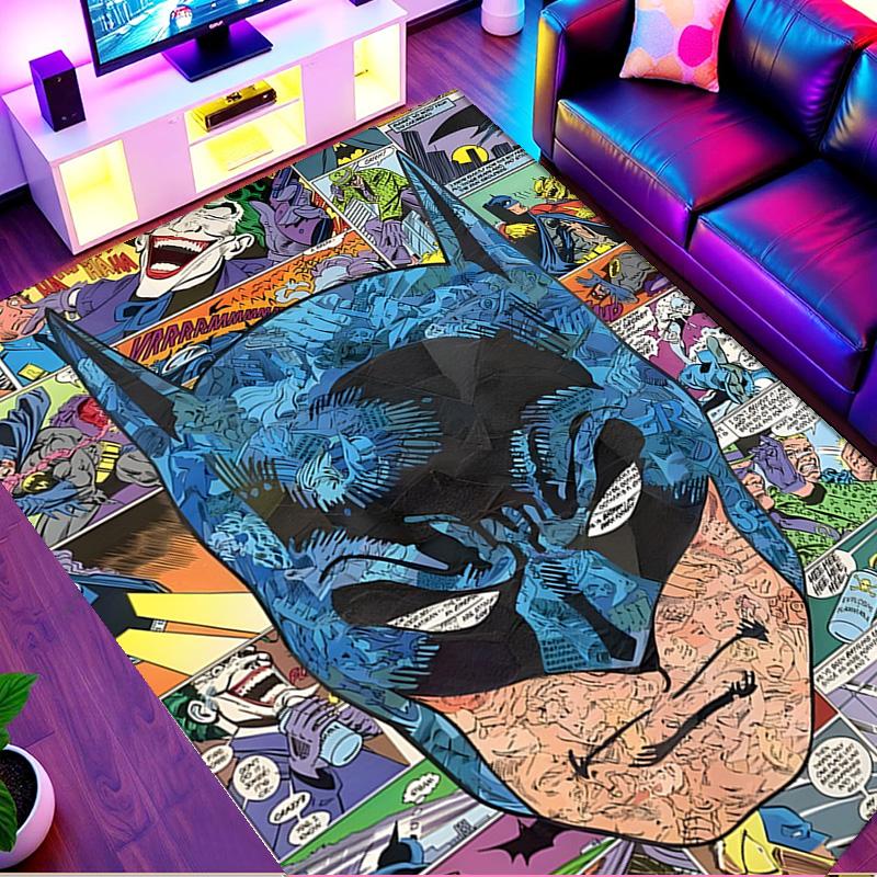 Batman Print Rug, Washable Floor Carpet, For Entryway Dorm Laundry Room Office Study, Home Decor Birthday Christmas Gift