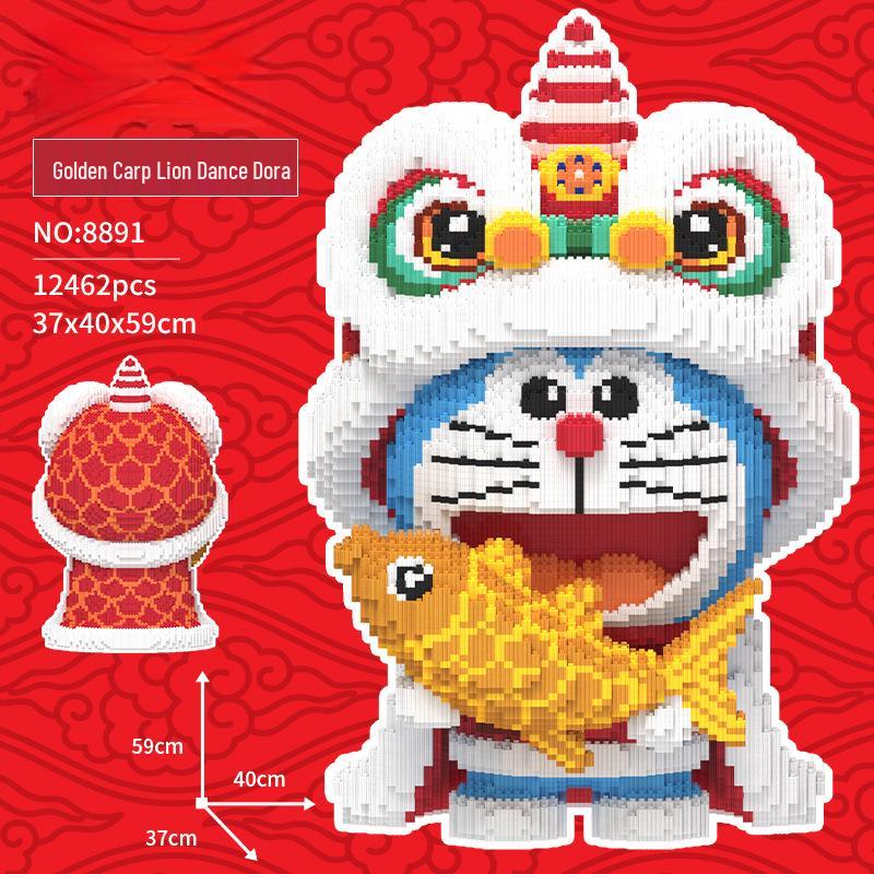 2026 Giant Cartoon Doraemon Blue Building Blocks Trendy Toy Ornaments Birthday Gifts