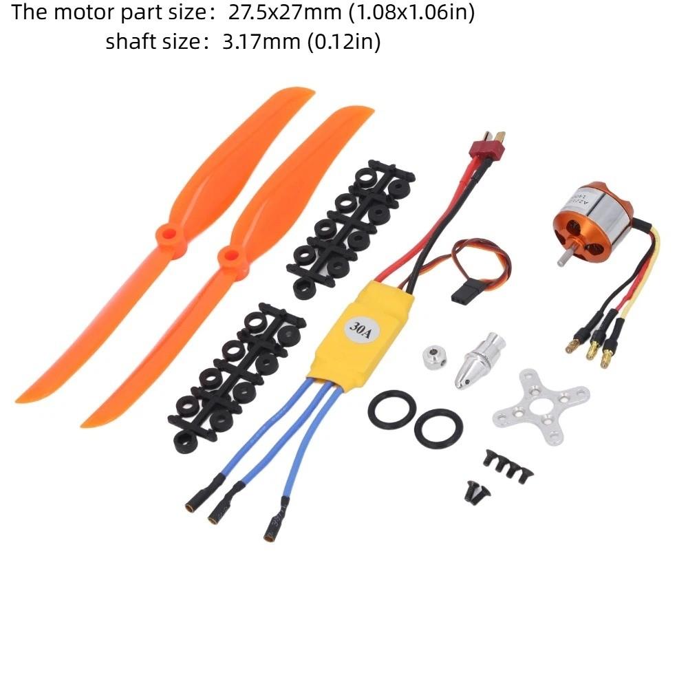 1400KV Brushless Motor 5V 2A BEC Propeller Set Durable RC Motor Kit For RC Airplane