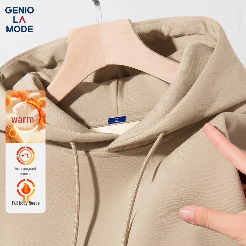 GENIOLAMODE Herren Winter Warmes Kapuzensweatshirt